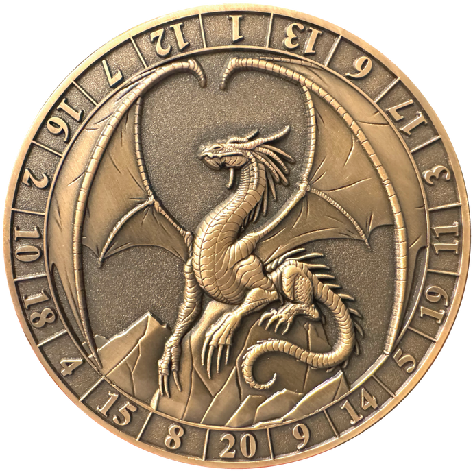 Photo of d20 Lawful Dragon coin