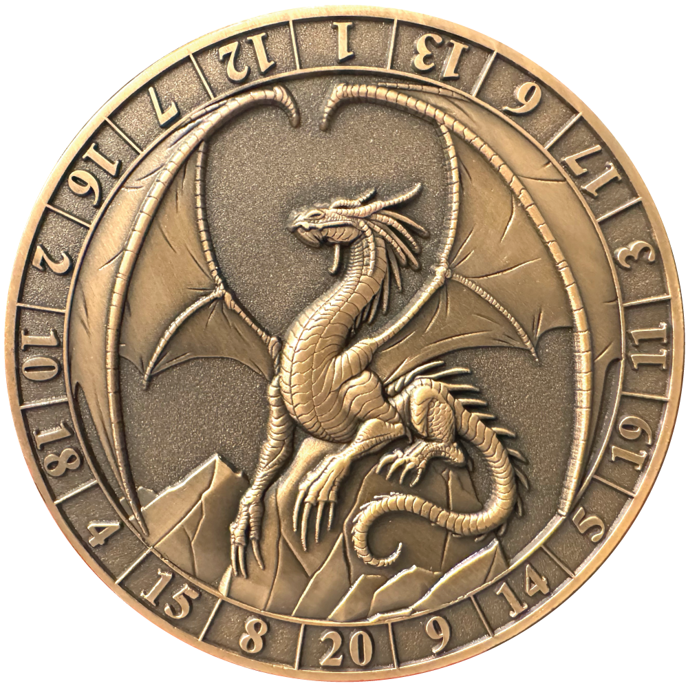 Photo of d20 Lawful Dragon coin