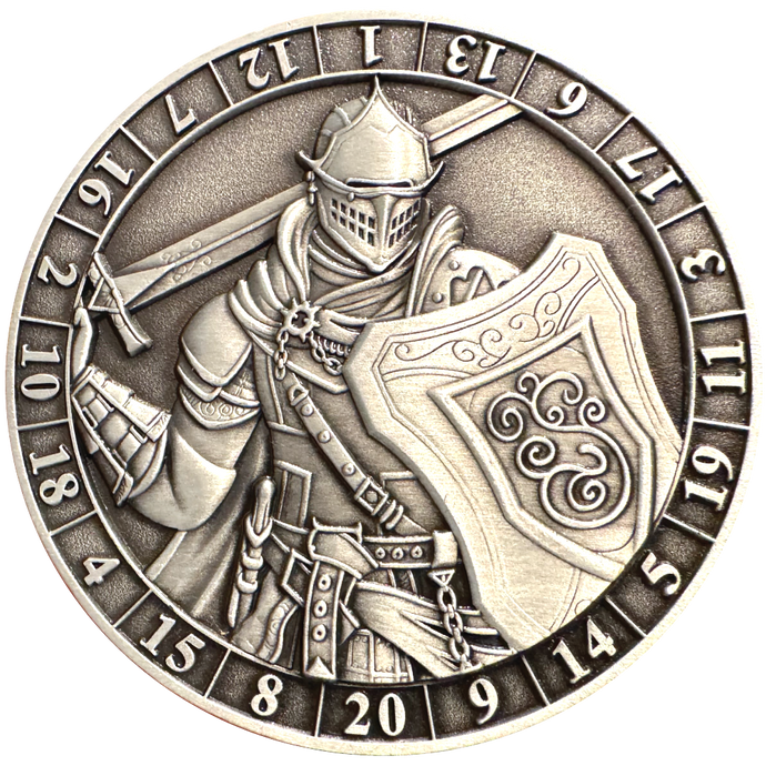 Photo of d20 Paladin coin