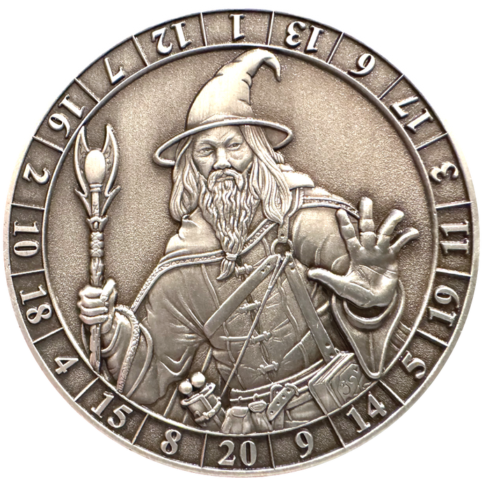 Photo of Dice Coin d20 Human Wizard